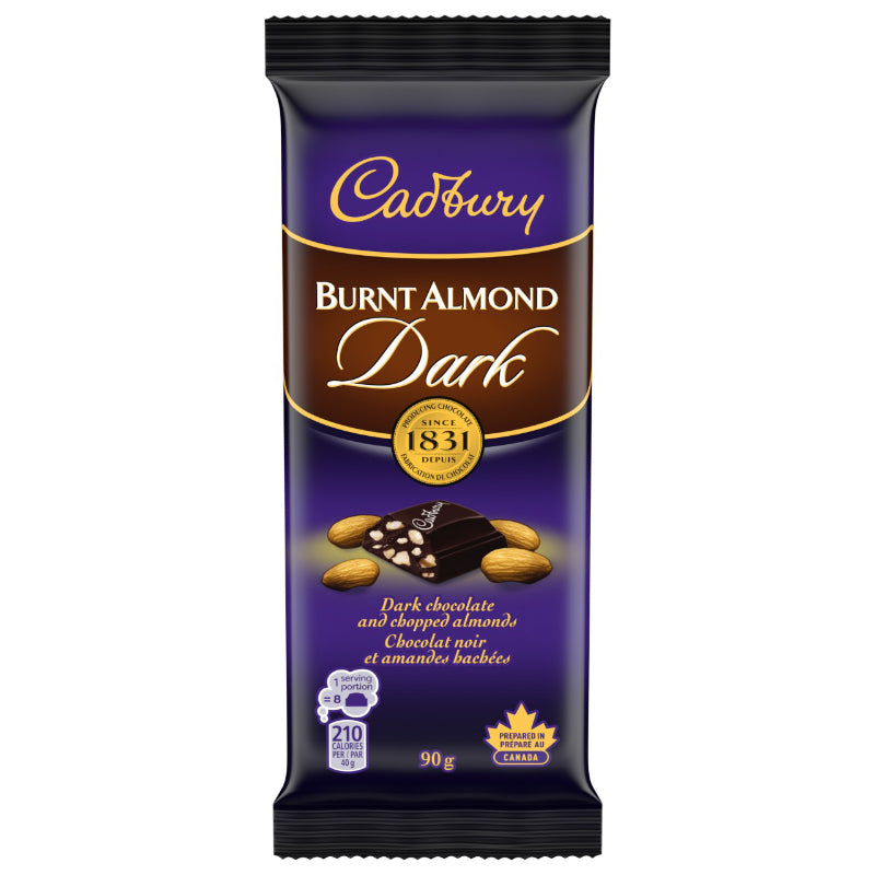 Cadbury Dark Chocolate - Burnt Almond - 90g