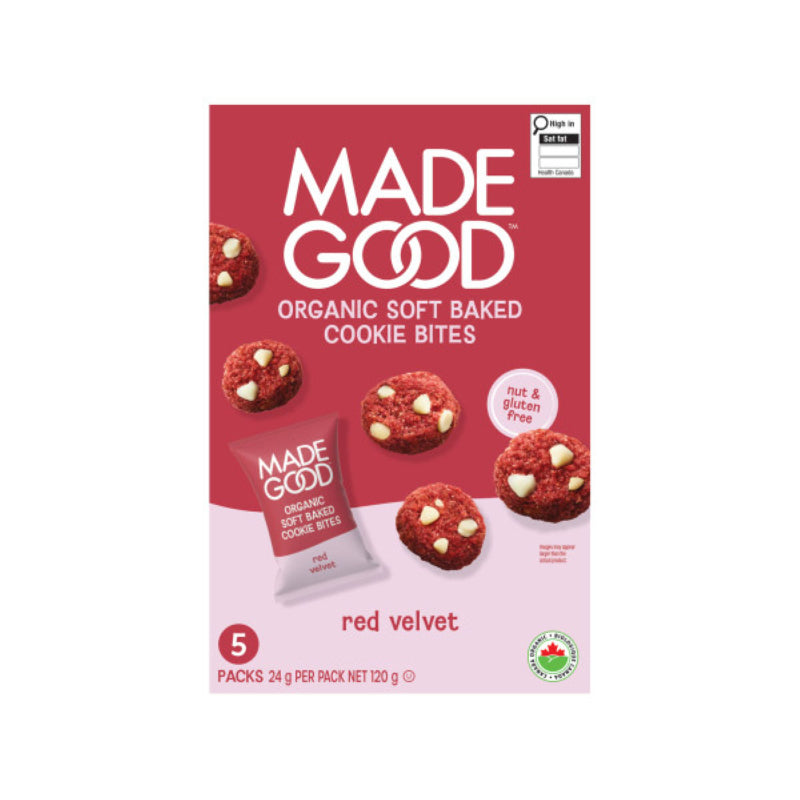 Made Good Organic Soft Baked Mini Cookies - Red Velvet - 5pk/120g