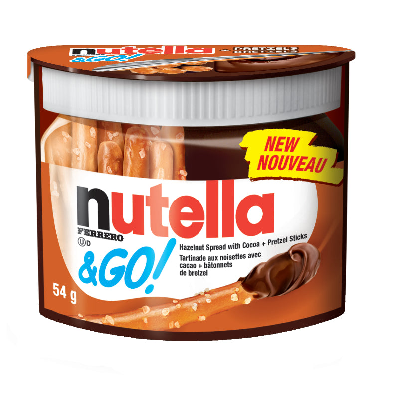 Nutella & Go Hazelnut Spread with Cocoa + Pretzel Sticks - 54g
