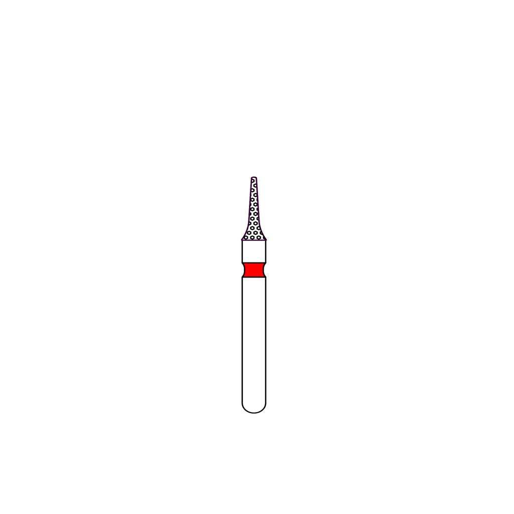 Priva Rotary Diamond Burs - Interproximal - 392-016F - Fine red - 5/Pk
