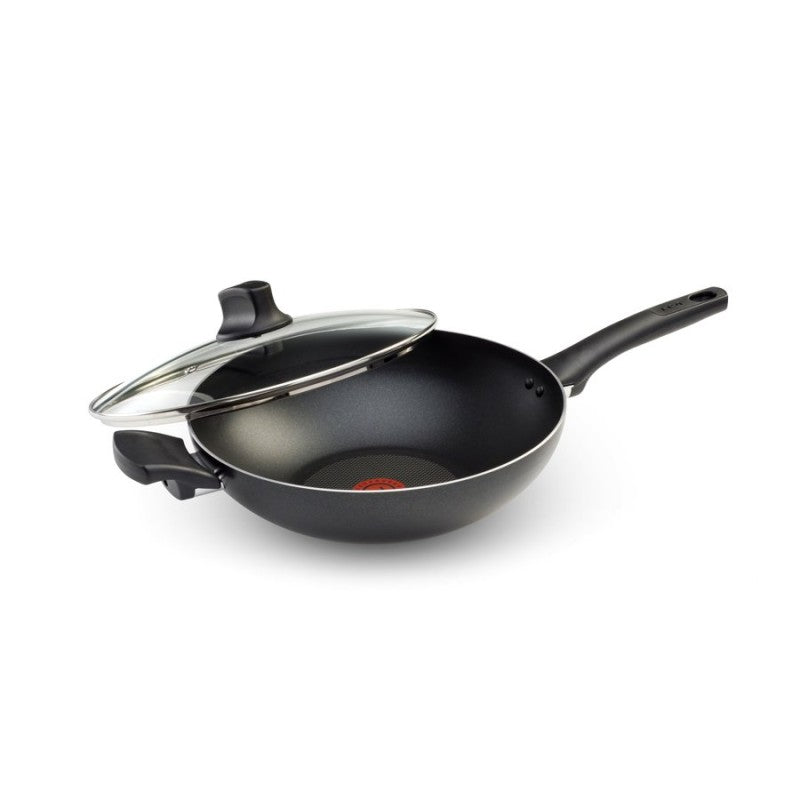 T-Fal Intuition Frying Pan with Cover - 55.7 x 30.8 cm - Black