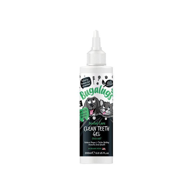 Bugalugs Dental Care Clean Teeth Gel for Dogs and Cats - Fresh Mint - 200ml