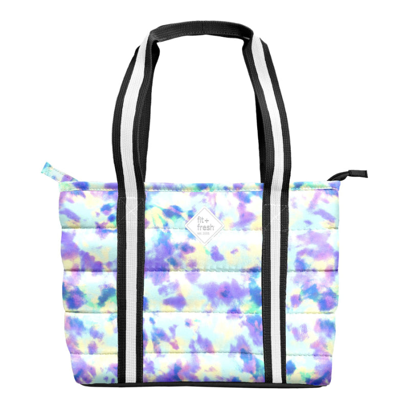 Fit + Fresh Quilted Lunch Bag - Tie Dye Aqua