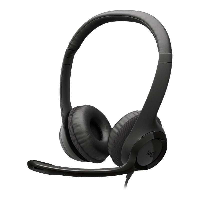 Logitech Wired On-Ear Headset - Black - 981-001575