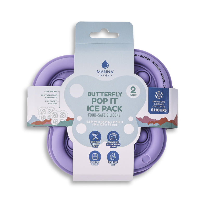 MANNA KIDS Butterfly Pop-it Ice Pack - 2 pack
