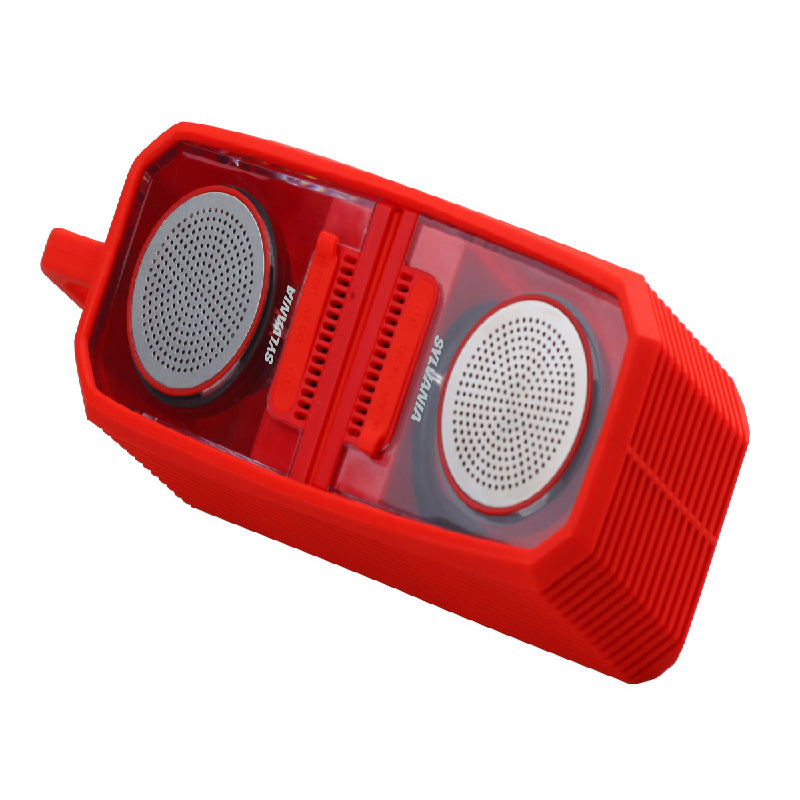 SYLVANIA SP833 Portable Bluetooth Speakers - Aqua - SP833-RED - Open Box or Display Models Only