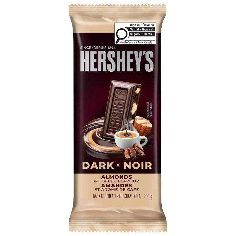 Hershey's Dark Chocolate Bar - Almond and Coffee - 100g