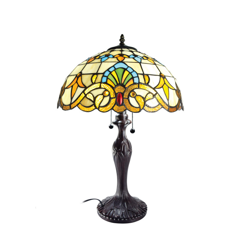 Collection by London Drugs Stained Red Rose Glass Lamp - Western Motif - D40xH59cm
