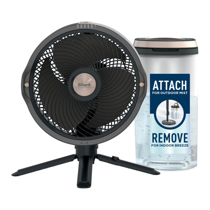 Shark FlexBreeze Pro Mist Cooling Fan - Charcoal Grey - FA302C