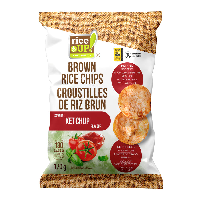 rice UP! eat smart Brown Rice Chips - Ketchup Flavour - 120g
