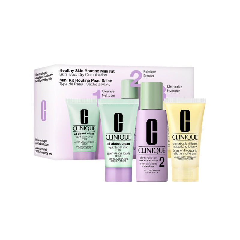 Clinique Healthy Skin Routine Dry Combination Skin Skincare Mini Kit - 3 piece