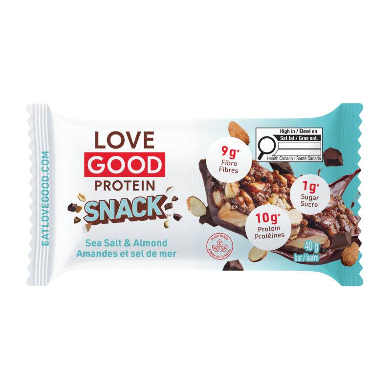 Love Good Fats Chewy-Nutty Bar - Dark Chocolatey Sea Salt &amp; Almond - 40g