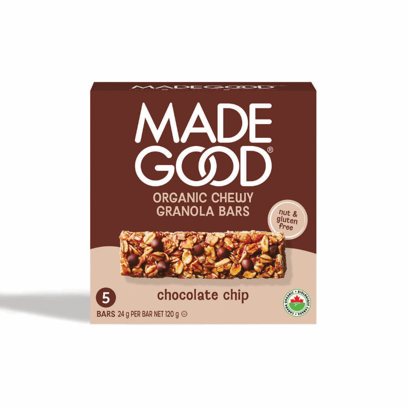 MadeGood Organic Chewy Granola Bars - Chocolate Chip - 5 pack / 120g
