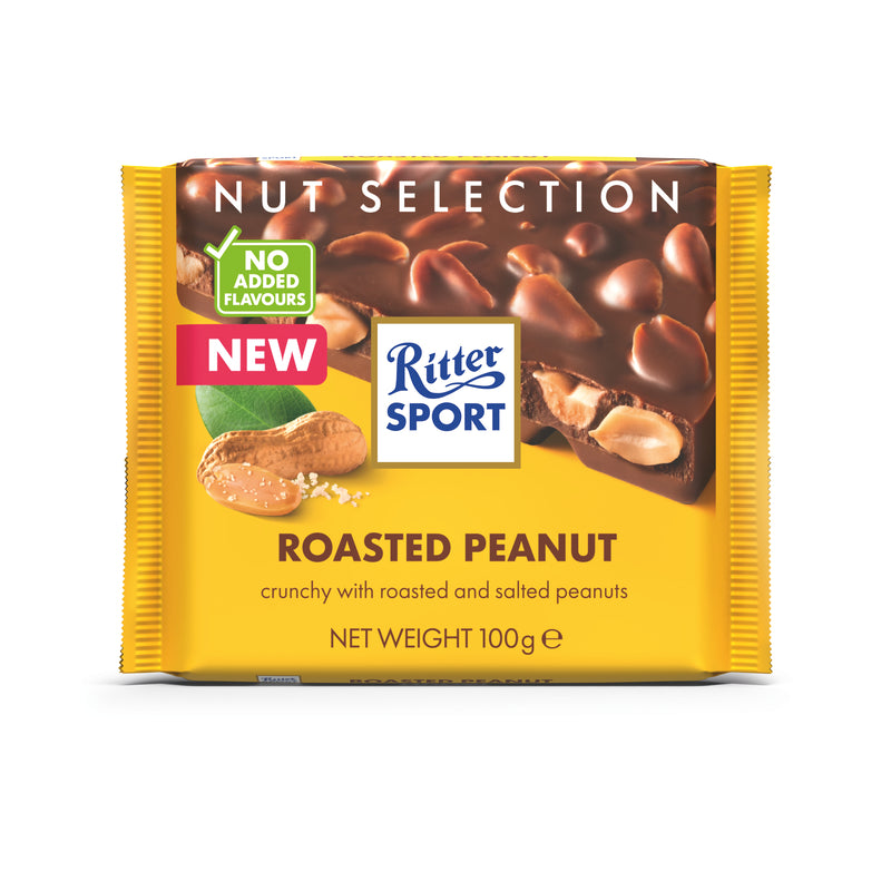 Ritter Sport Nut Selection Roasted Peanut Chocolate Bar - 100g