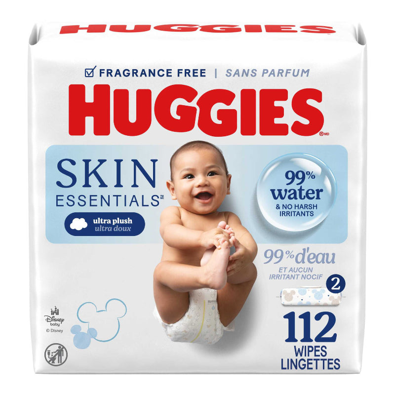 Huggies Skin Essentials Baby Cleaning Wipes - 2 x 56's