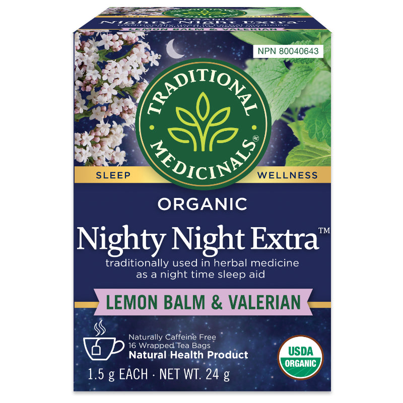 Traditional Medicinals Nighty Night Extra Organic Tea - Lemon Balm and Valerian - 16's