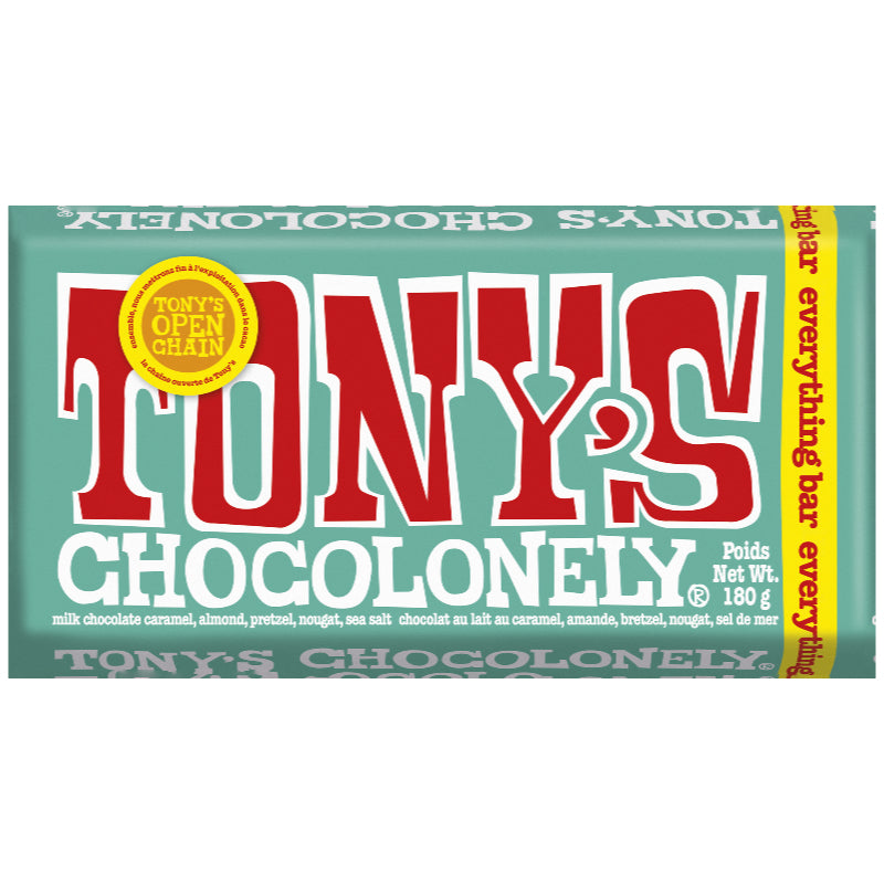 Tony's Chocolonely Milk Chocolate - Everything Bar - 180g