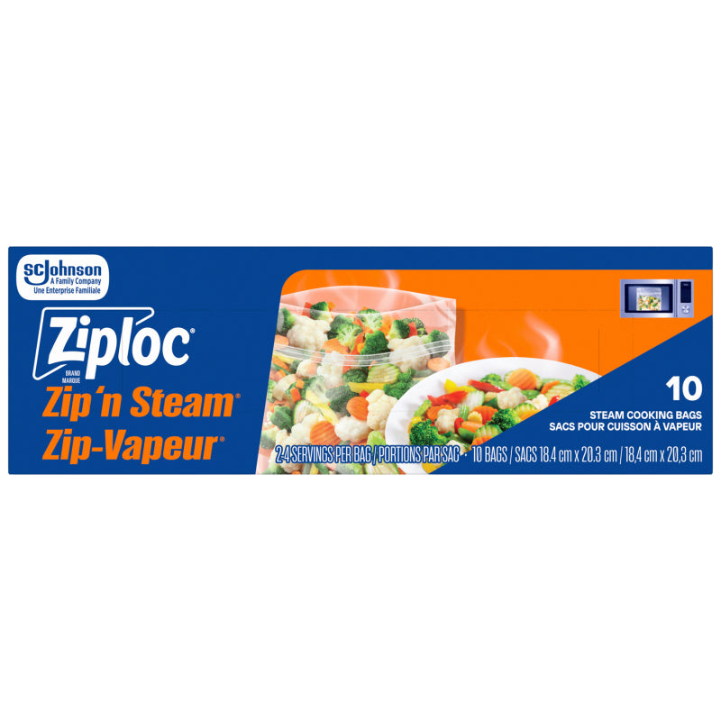 Ziploc Zip 'N Steam Cooking Bags - 10s