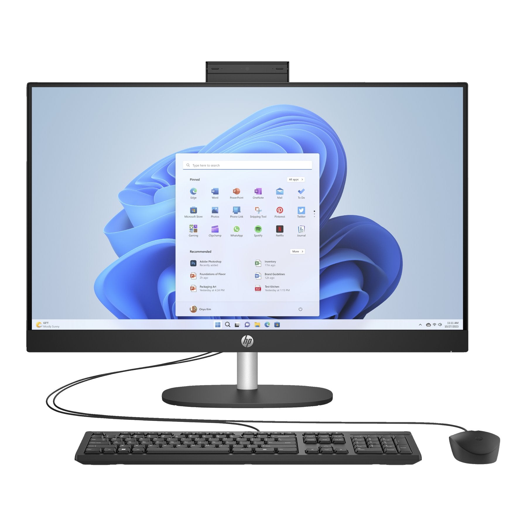 HP 27-cr1039 All-in-One Desktop Computer - 27 Inch - Intel Core Ultra 5 125U - Intel Graphics - A5PG9AA#ABL
