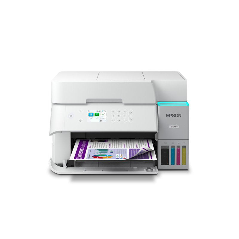 Epson EcoTank ET-3958 Wireless Color Ink-Jet Multifunction Printer - Certified ReNew - C11CL43202-N