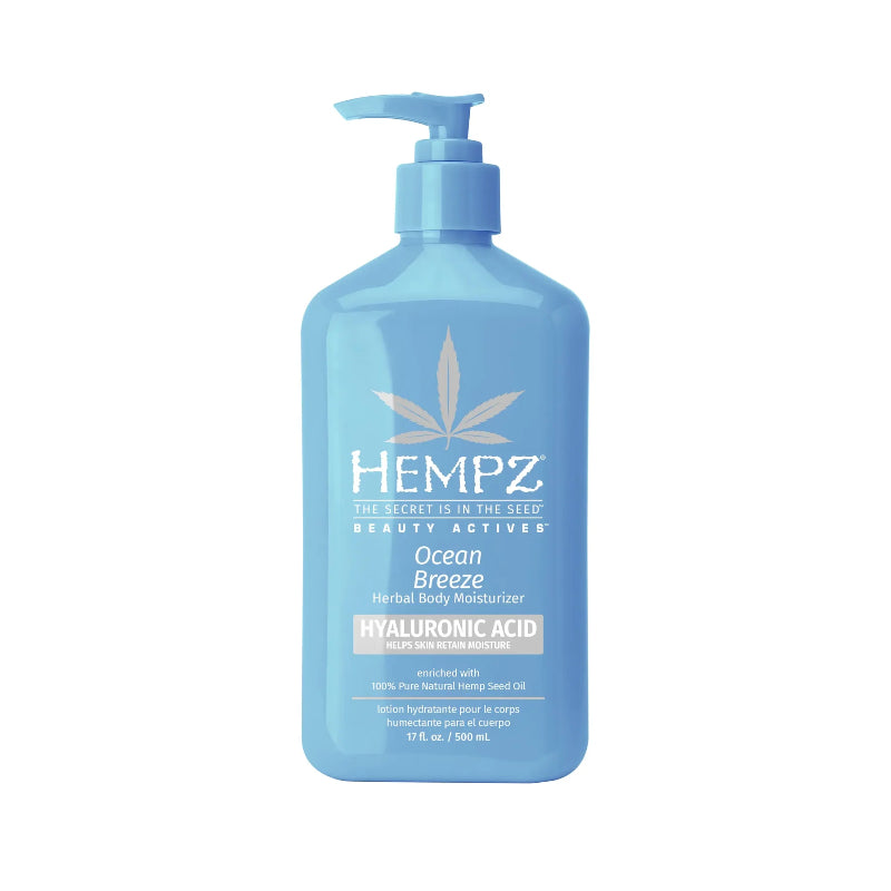 Hempz Beauty Actives Herbal Body Moisturizer with Hyaluronic Acid - Ocean Breeze - 500ml