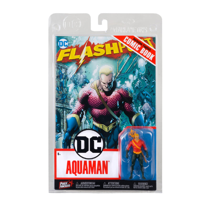 DC Comics Flashpoint Aquaman Action Figure with Comic Book - 3 Inch - 12x7.5x1.25 Inches