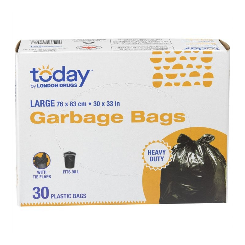 Today by London Drugs Trash Bag - Large - Black - 30's