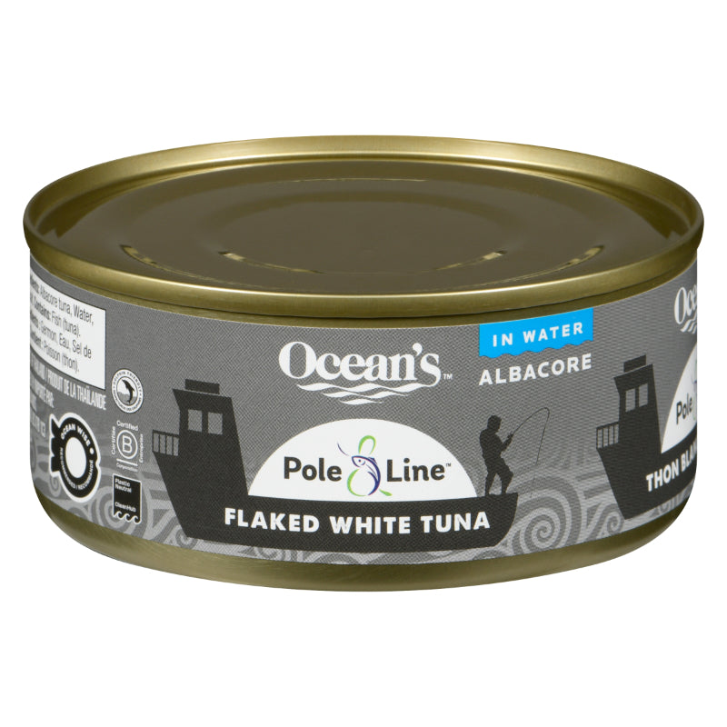 Ocean's Pole & Line Canned Albacore Flaked White Tuna in Water - 170g