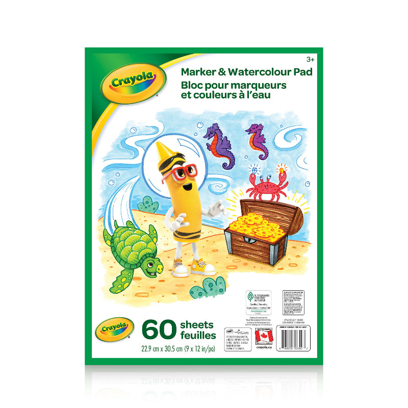 Crayola Marker & Watercolour Pad - 60 Sheets