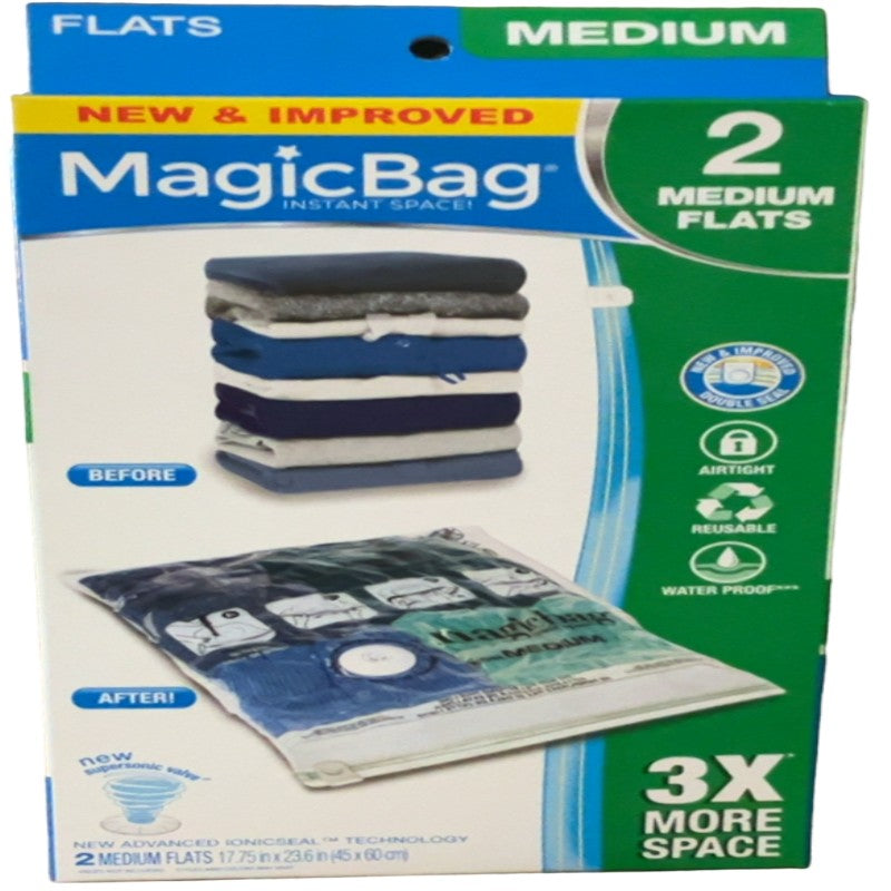 Magic Bag Smart Design Instant Space Saver Storage Cube - XL - 2 pack