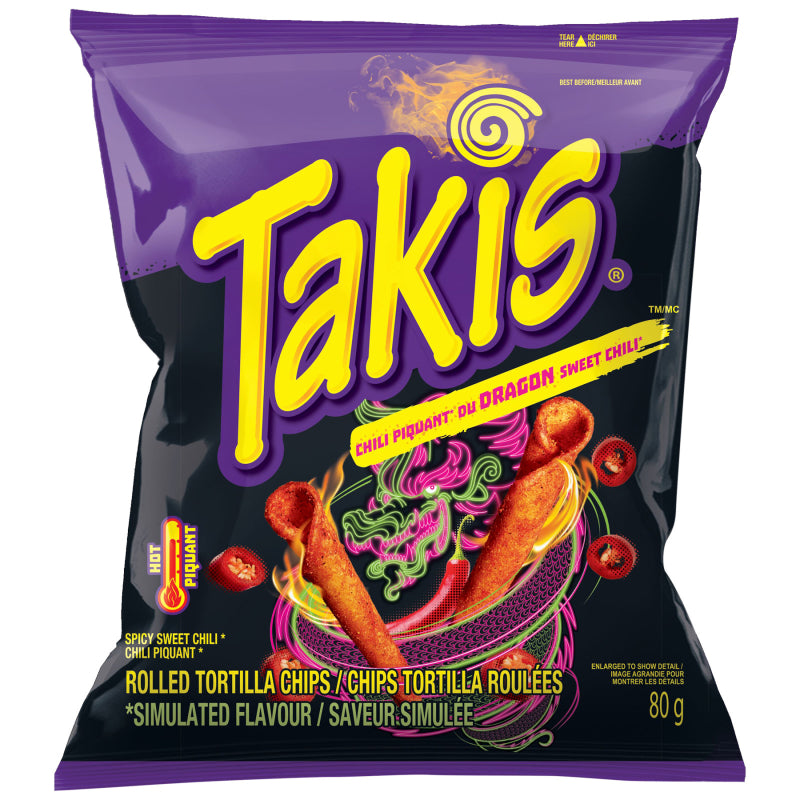 Takis Dragon Rolled Tortilla Chips - Spicy Sweet Chili - 80g