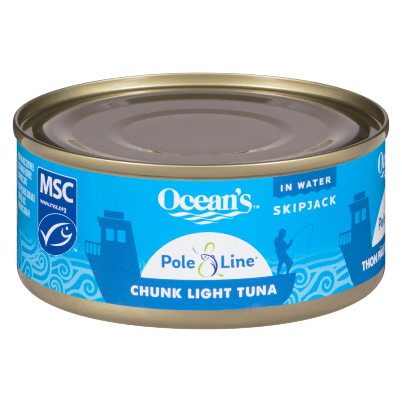 Ocean's Pole & Line Canned Skipjack Chunk Light Tuna in Water - 170g