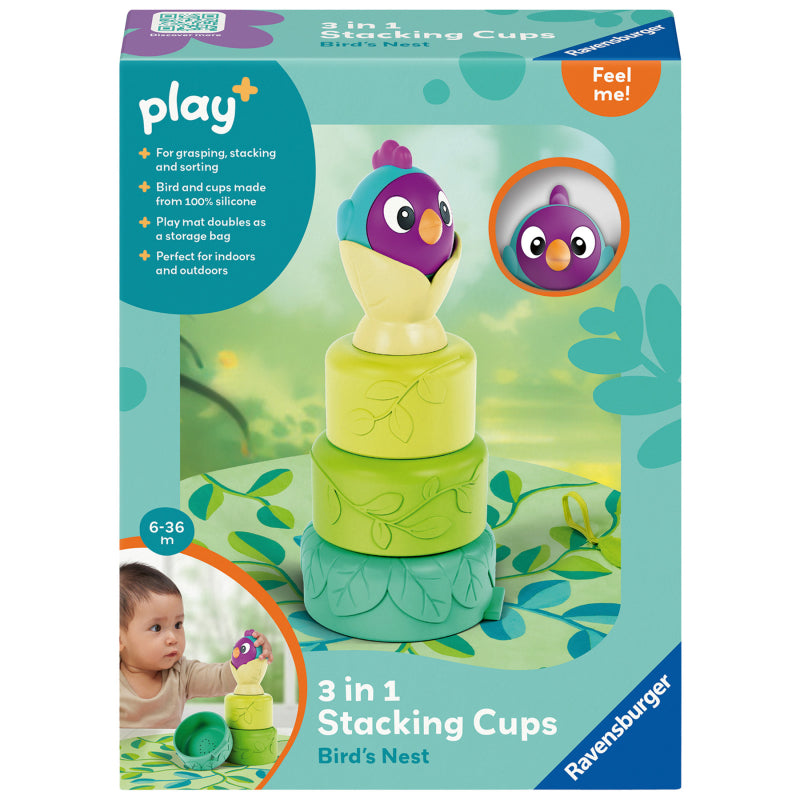Ravensburger Play+ 3-in-1 Stacking Cups Bird's Nest
