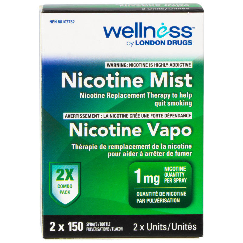 Wellness by London Drugs Nicotine Spray - 2pack -150 spray