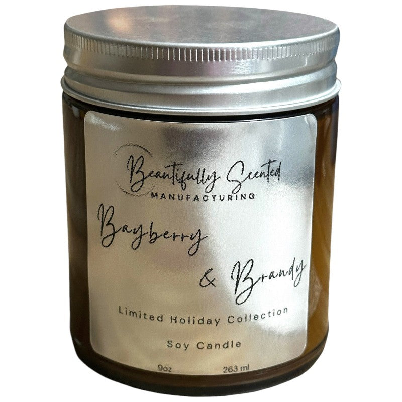 C&amp;C Amber Soy Candle - Bayberry and Brandy - 9oz