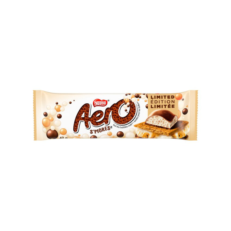 Aero S'mores Limited Edition Milk Chocolate Bar - Graham Cracker and Marshmallow - 42g