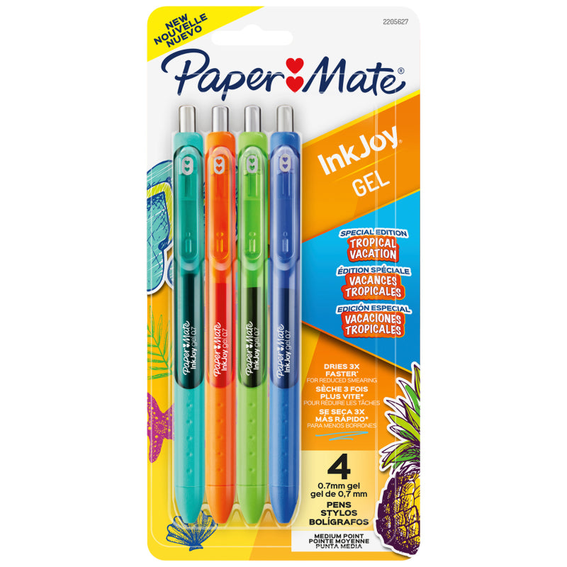 Paper Mate InkJoy 0.7MM Special Edition Gel Pens - Tropical Vacation - 4 pack