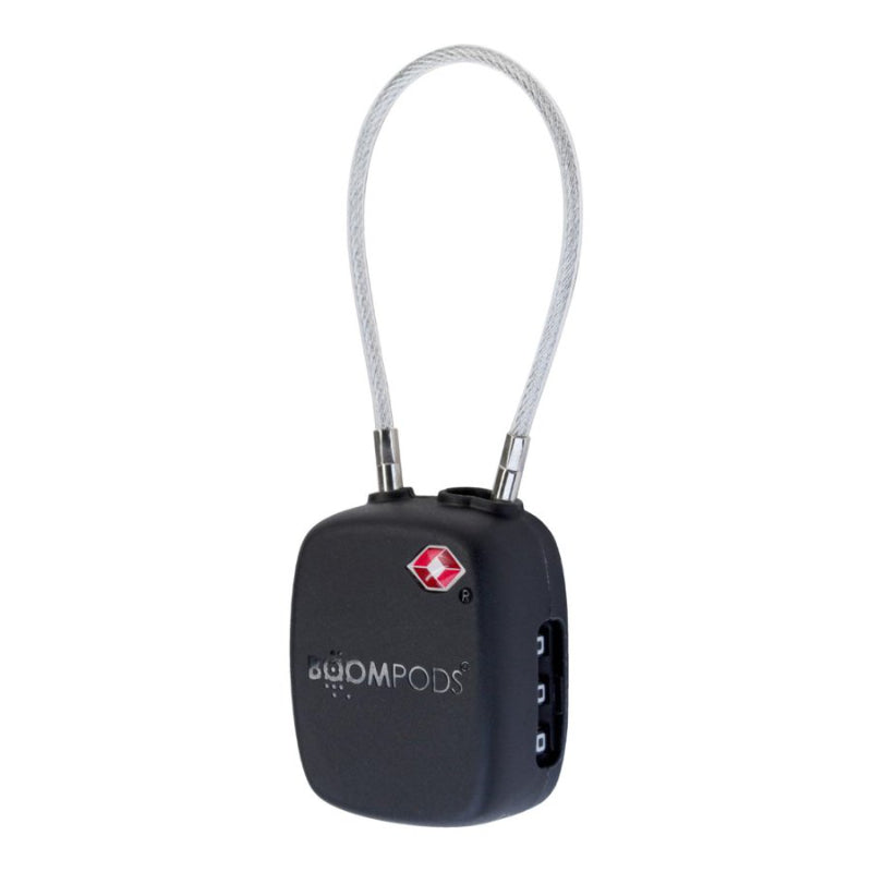 Boompods Tracker Lock for Luggage - Black