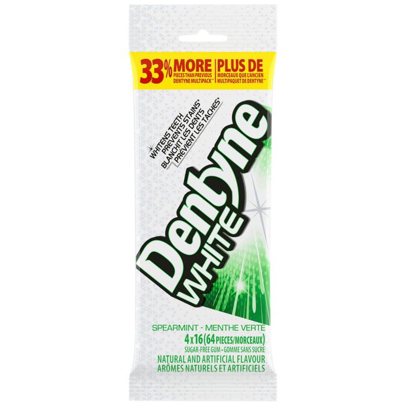 Dentyne Ice Sugar-Free Chewing Gum - White Spearmint - 4 x 16 piece