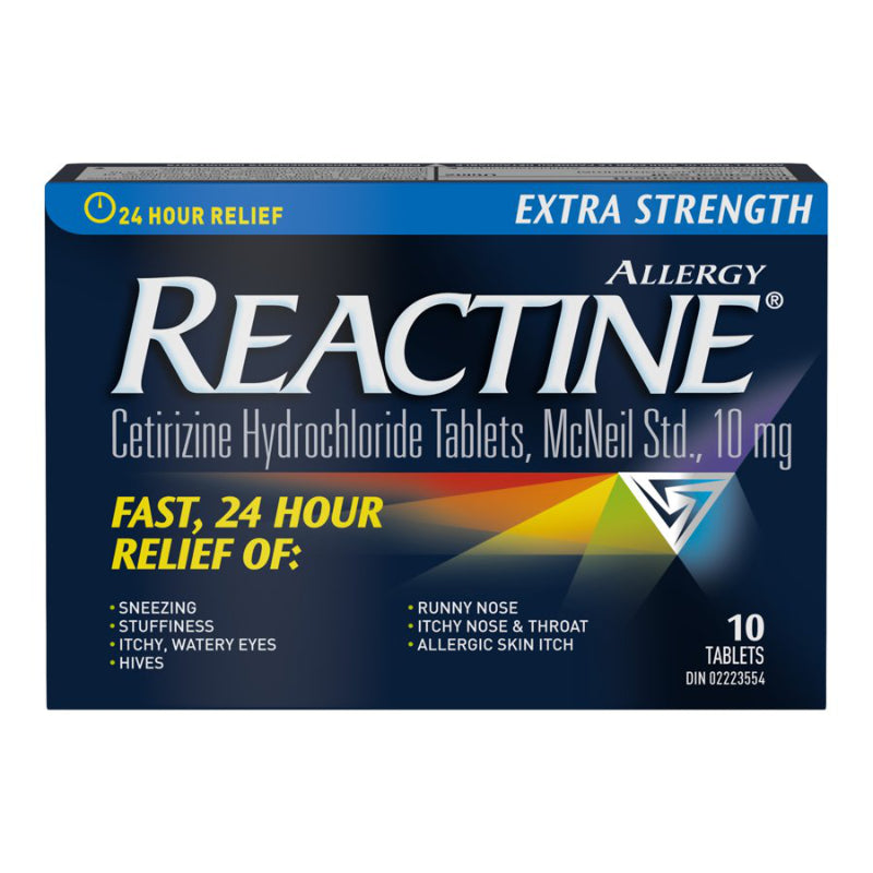 Reactine Allergy Extra Strength Cetirizine Hydrochloride Tablets - 10mg - 10's