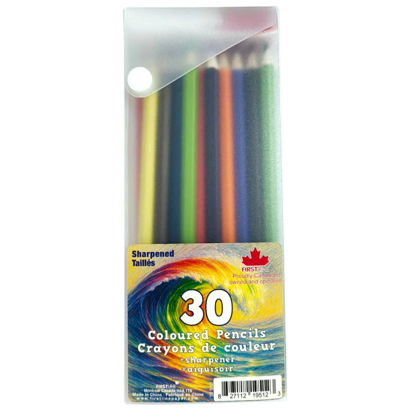 Firstline Coloured Pencils in Box - 30 Pack