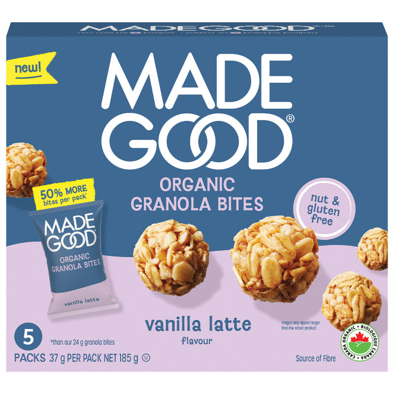 Made Good Organic Granola Bites - Vanilla Latte Flavour - 5 pack / 37g