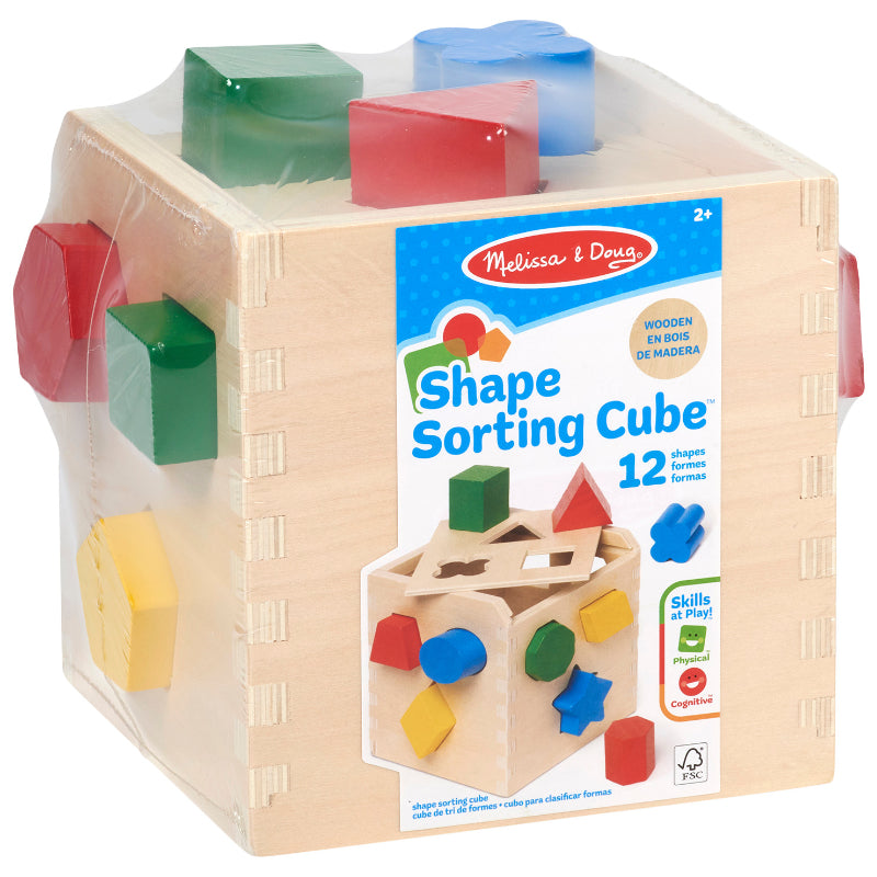 Melissa & Doug Shape Sorting Cube - 12 Shapes