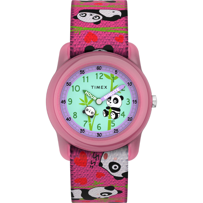 Timex Time Machines Pink Panda Wristwatch - Pink/Blue - TW7C771002Y