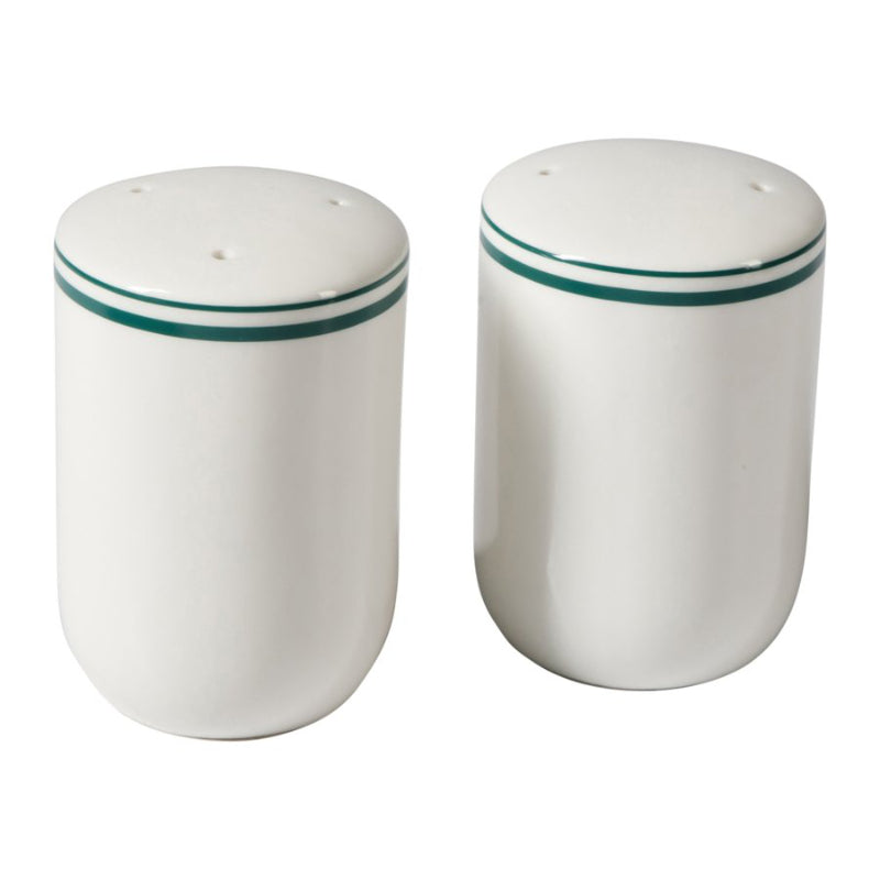 Sur La Table Marais Salt and Pepper Shaker Set - White/Green - 2 piece