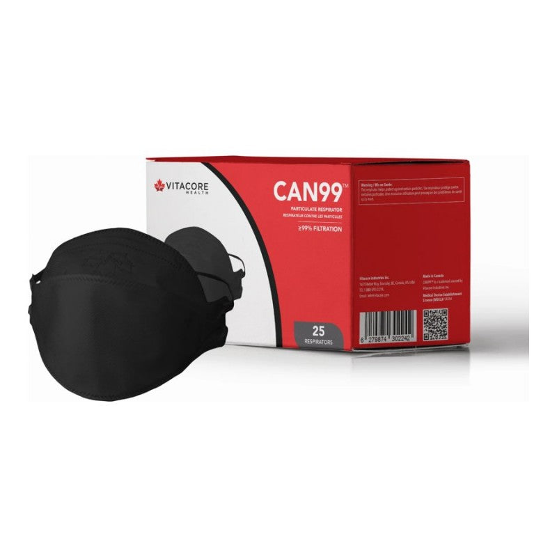 Vitacore CAN99 Disposable Respirator - Black - 25 pack