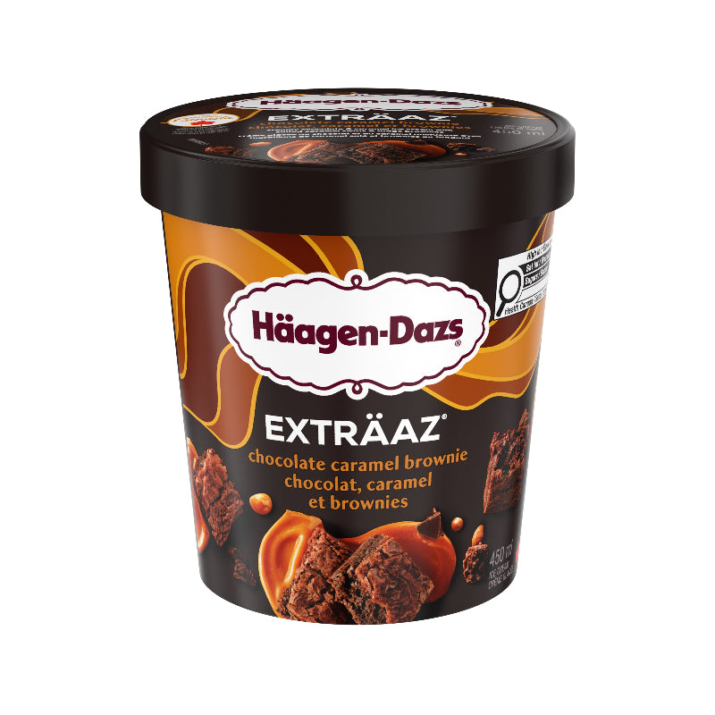 Haagen-Dazs Extraaz Ice Cream - Chocolate & Caramel Brownie - 450ml