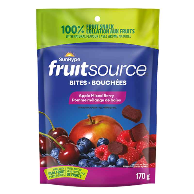 Sun-Rype Fruit source Mini-Bites - Apple Mixed Berry - 170g
