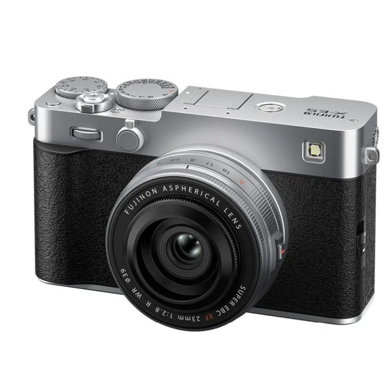 Fujifilm X Series X-E5 Digital Camera with XF23mmF2.8 R WR Lens - Silver - 600024642