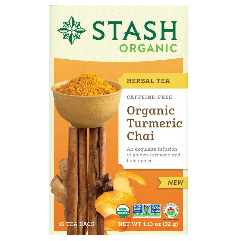Stash Organic Turmeric Chai Herbal Tea - 16's